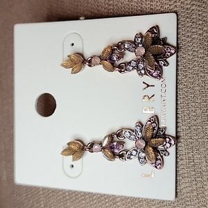 New Lane Bryant Rose-Tone Stone Embellished Earrings